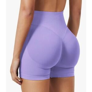 VOYJOY Women Workout Impact Shorts 3.6”Scrunch Butt Lifting Gym Seamless Shorts
